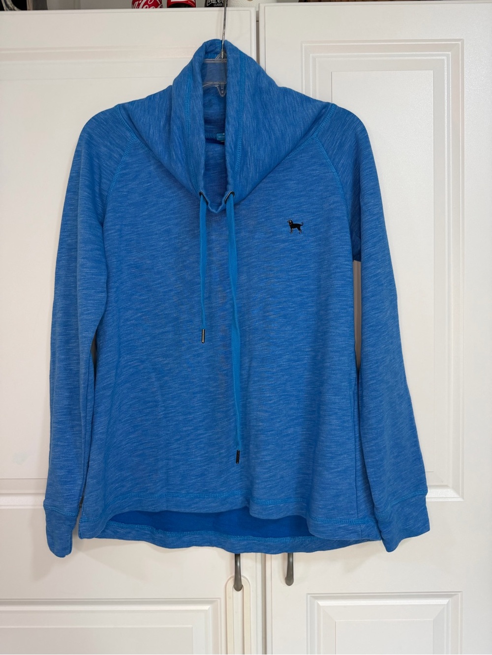 The Black Dog Blue Cowl Neck Pullover Sweater